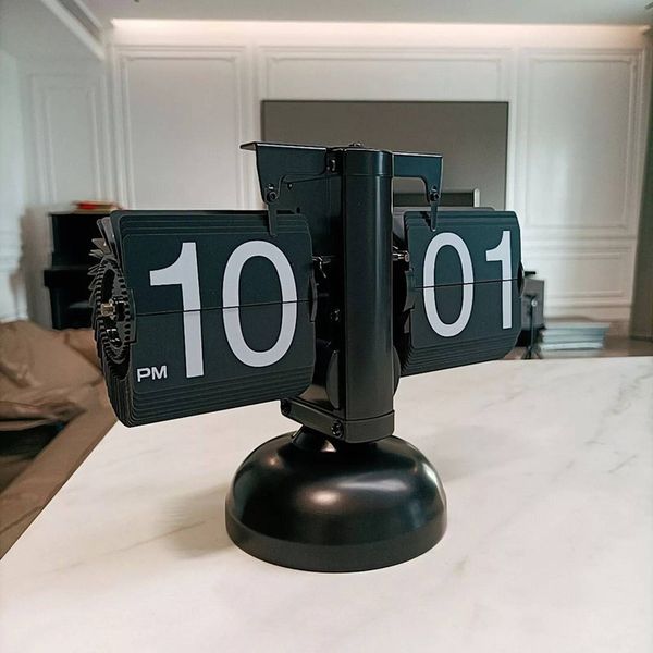 ساعت رومیزی مدل ورقه ای Flip Clock مشکی