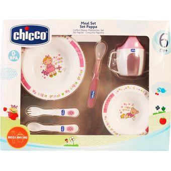 ست 6 تکه غذاخوری ملامین دخترانه چیکو Pink