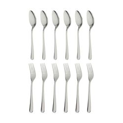 سرویس قاشق و چنگال 12 پارچه صنایع استیل ایران مدل پارما کد 888*993
