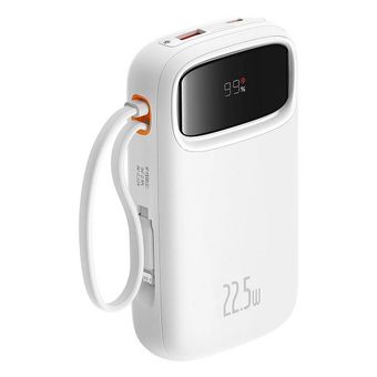 پاوربانک 22.5 وات بیسوس مدل 22.5W QPow2 Dual Cable ظرفیت 20000 میلی آمپر ساعت