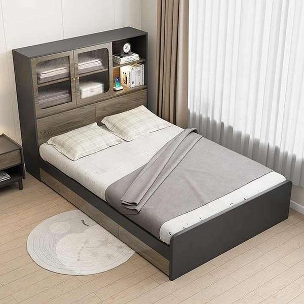 تخت خواب یک نفره مدل ویترین دار سایز 120×200 سانتی متر