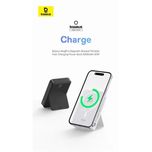 پاوربانک بی‌سیم 20 وات بیسوس مدل MagPro Magnetic Bracket 20w با ظرفیت 5000 میلی آمپر ساعت به همراه کابل USB-C به USB-C