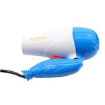 سشوار مسافرتی 1000 وات نوا مدل NV-1290، موتور AC، وزن 160 گرم، المنت فلز با ویژگی صاف‌کنندگی، حجم‌دهندگی، با قابلیت باد سرد