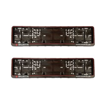 قاب پلاک خودرو قطعه سازان کبیر مدل GHB-ALLBLC-103099 مجموعه 2 عددی