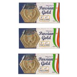 سکه طلا گرمی 18 عیار مدل پارسیان K340 بسته 3 عددی