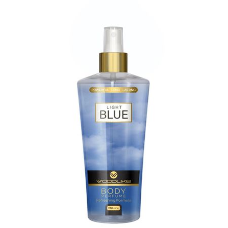 بادی اسپلش مردانه وودلایک مدل LIGHT BLUE حجم 250 میلی لیتر
