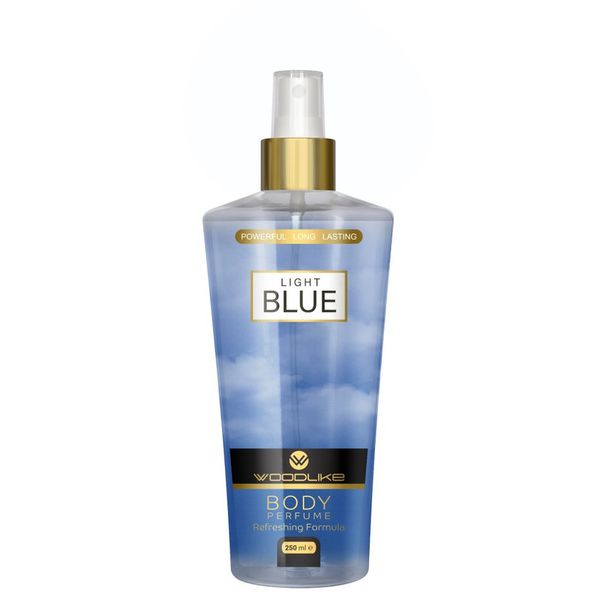 بادی اسپلش مردانه وودلایک مدل LIGHT BLUE حجم 250 میلی لیتر
