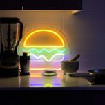 چراغ نئونی دیواری طرح همبرگر