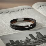 دستبند چرم طبیعی مردانه برسانو مدل آرمتیس کد 4579