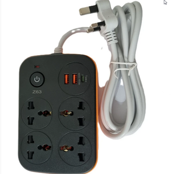 چند راهی هاب شارژ 2متری مدل z63 پورت usb و PD