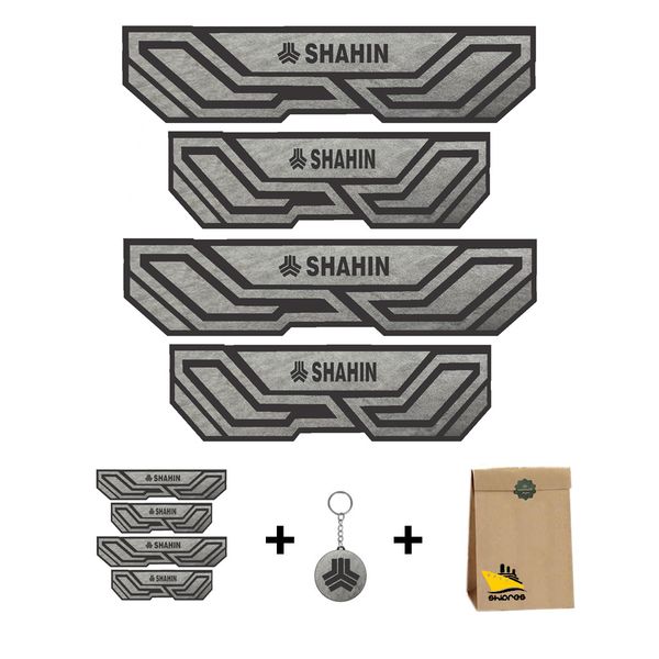 برچسب بدنه خودرو شیپرس طرح پارکابی چرم کد SP019 مناسب برای شاهین بسته 4عددی به همراه جاکلیدی