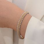 دستبند طلا 18 عیار زنانه طلای مستجابی مدل پارادایس کد SZ18
