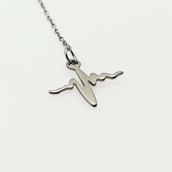 گوشواره زنانه مدل بخیه ای طرح ضربان کد 480GUZ*543