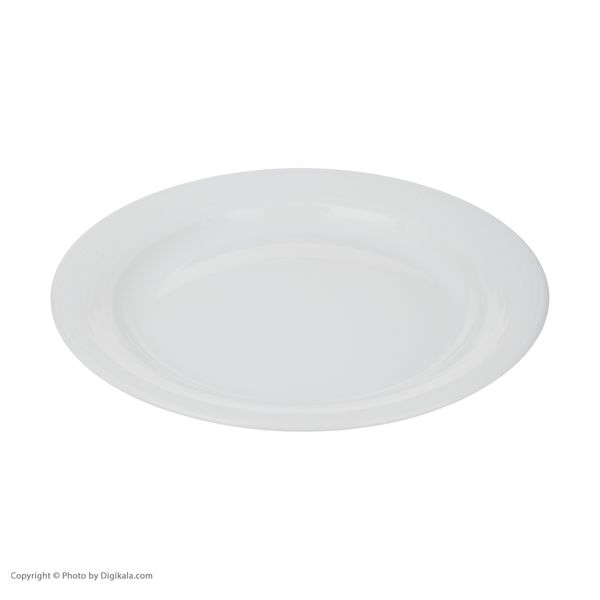 بشقاب غذاخوری چینی زرین ایران سری هتلی 49 کد 25 درجه عالی بسته 6 عددی