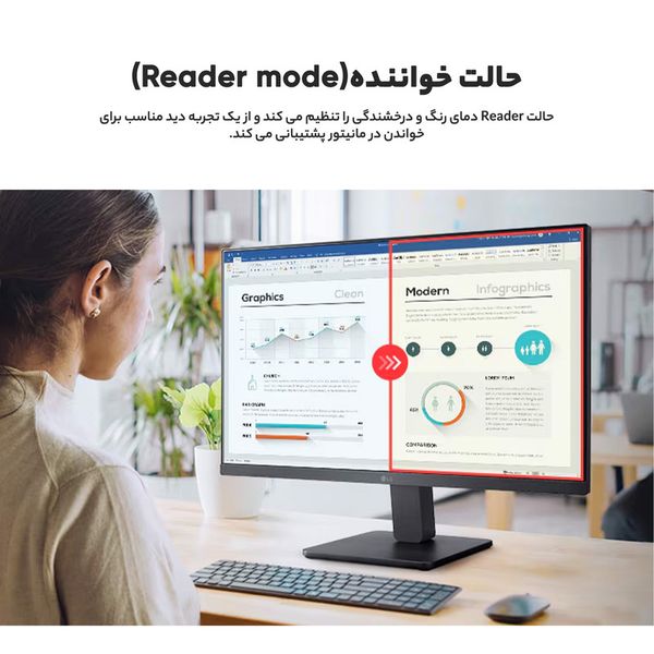 مانیتور ال جی مدل 22MR410-B سایز 21.45 اینچ