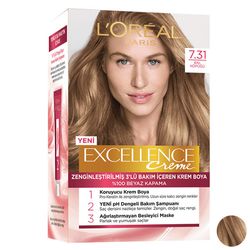 کیت رنگ مو elor-آل مدل Excellence شماره 7.31 حجم 48 میلی لیتر رنگ عسلی(ترکیه)(ارسال فوری)