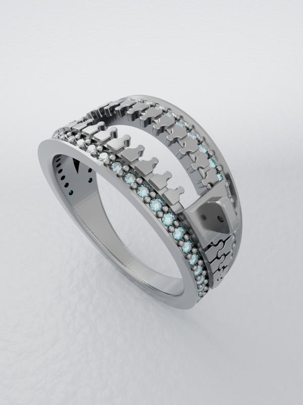 انگشتر نقره اختصاصی زرنهان مدل ZIP.J