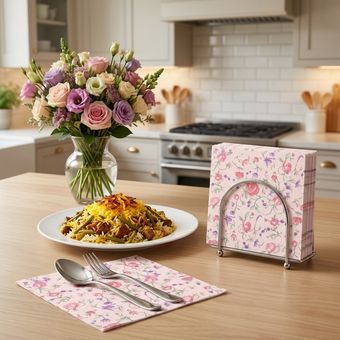 دستمال سفره مدل Rosy Life بسته 20 عددی