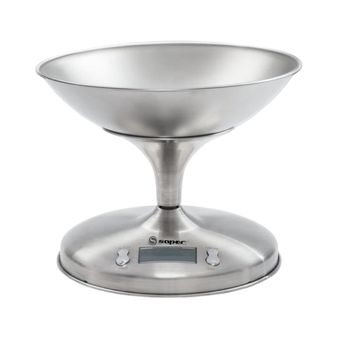 ترازو آشپزخانه دیجیتال ساپر مدل گیلاسی ساپر 220D کد 40009 حداکثر ظرفیت قابل اندازه‌گیری 5 کیلوگرم با دقت اندازه‌گیری 1 گرم
