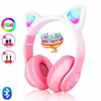 هدفون بلوتوثی گربه ای فانتزی مدل STN-28 Pro طرح Cat Ear 2023