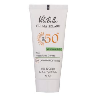 کرم ضد آفتاب بدون رنگ ویتابلا، مدل SPF50، مناسب انواع پوست و حجم 40 میلی‌لیتر،