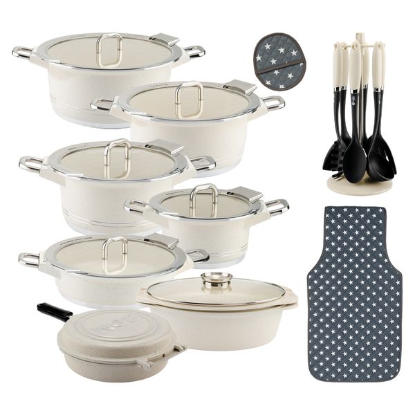 سرویس قابلمه و تابه گرانیت 25 پارچه ام جی اس مدل B کد GB2514