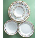 سرویس غذاخوری 102 پارچه 12 نفر چینی زرین ایران مدل گلستان سری ایتالیا اف درجه عالی