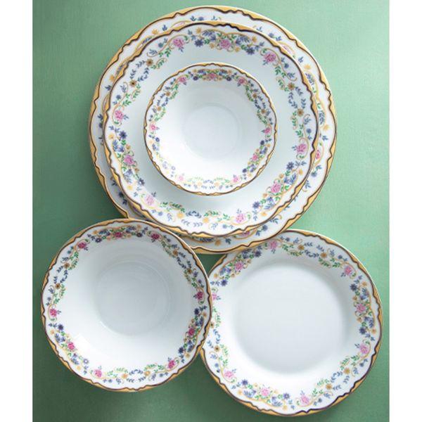 سرویس غذاخوری 102 پارچه 12 نفر چینی زرین ایران مدل گلستان سری ایتالیا اف درجه عالی