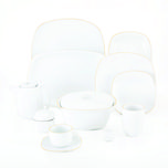 سرویس غذاخوری 98 پارچه چینی زرین ایران سری کواترو مدل سمن درجه یک