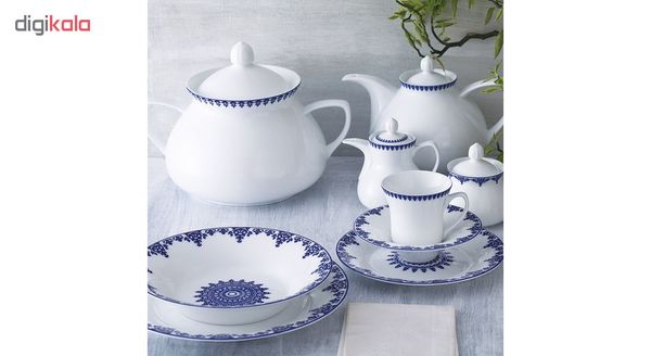 سرویس غذاخوری 108 پارچه چینی زرین ایران مدل شهرزاد سمرقند درجه یک