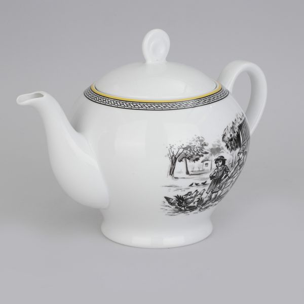 سرویس چینی 102 پارچه غذا خوری چینی زرین ایران سری ایتالیا اف مدل ویلیج درجه یک