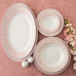 سرویس چینی 35 پارچه غذاخوری چینی زرین ایران طرح شهرزاد مدل ورونا درجه یک