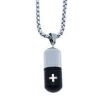 گردنبند مردانه طرح کپسول عشق کد gd02*701