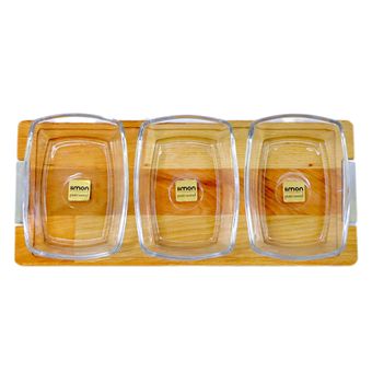اردو خوری لیمون مدل پایه چوبی کد 2252 مجموعه 3 عددی*309