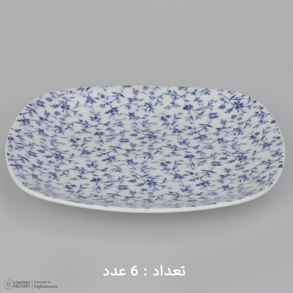 سرویس غذاخوری 27 پارچه 6 نفر چینی زرین ایران مدل کواترو ورنیکا درجه عالی