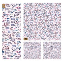 ست رومیزی 4 تیکه رومیزی باز مدل گل و برگ کد 11053