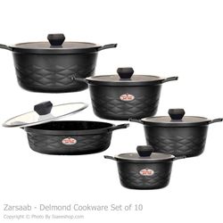 سرویس قابلمه زرساب 10 پارچه دلموند