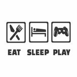 استیکر والتت مدل EAT SLEEP PLAY