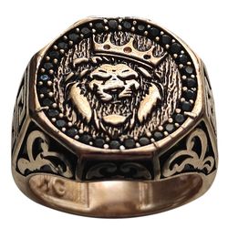 انگشتر استیل مردانه مدل شیر کد GL117