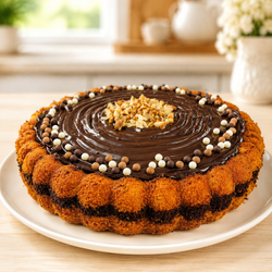 کیک زبرا شکلاتی