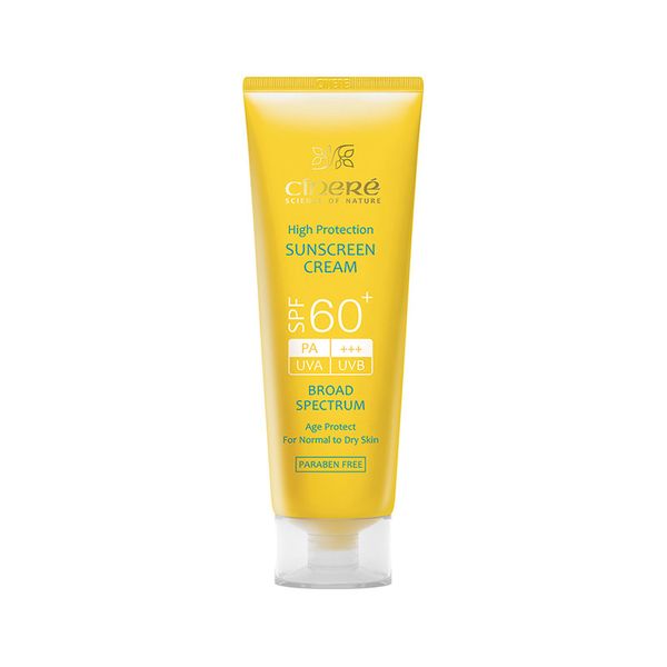 کرم ضدآفتاب بی‌رنگ سینره مدل SPF60 مناسب انواع پوست، حجم 50 میلی‌لیتر