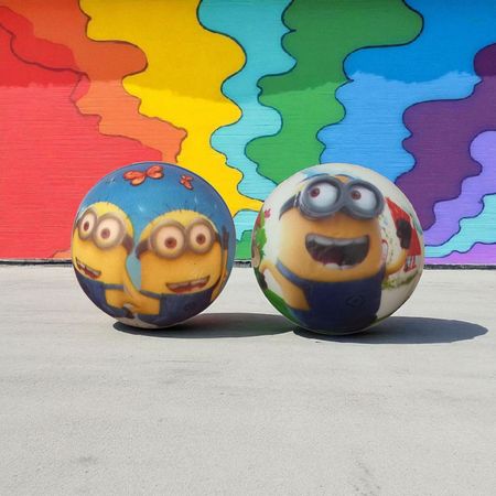 توپ بازی مدل اسفنجی طرح مینیون کد 01 مجموعه 2 عددی