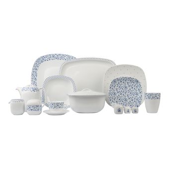 سرویس غذاخوری 98 پارچه 12 نفر چینی زرین ایران مدل کواترو ورنیکا درجه عالی