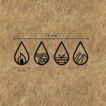 استیکر طرح اشکی مجموعه 4 عددی