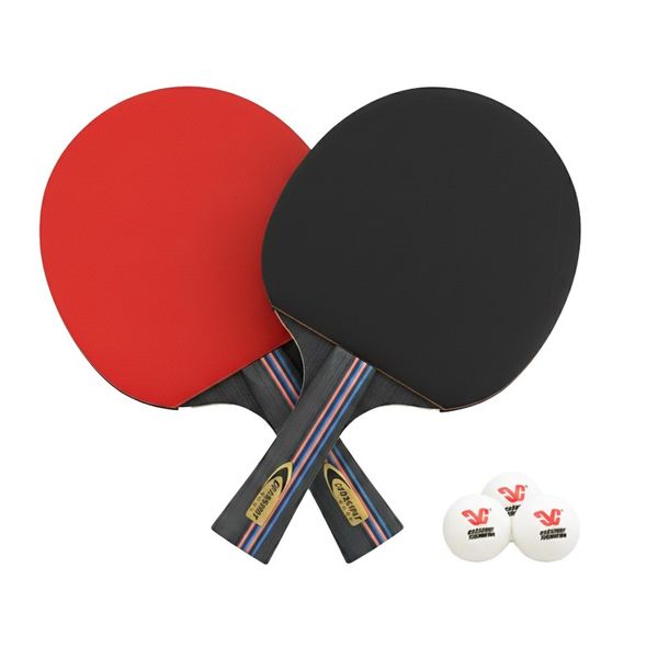 راکت پینگ پنگ سرعتی 5 لایه مدل GS-M-272002 بسته دو عددی به همراه توپ