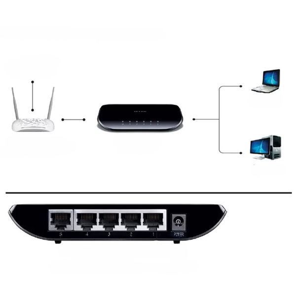 سوییچ 5 پورت گیگابیت و دسکتاپ تی پی-لینک مدل TL-SG1005D