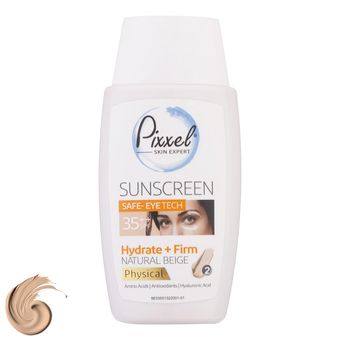 ضدآفتاب رنگی دور چشم پیکسل SPF35 مدل physical ‌بژ طبیعی مناسب انواع پوست، حجم 50 میلی‌لیتر
