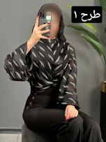 شومیز ساتن کریشه گندم کد 1457