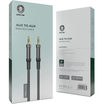 کابل 3.5 میلیمتر گرین طول یک متر Green Lion Audio Cable AUX 3.5mm male to male Audio Cable GNAUXTAUXCBK