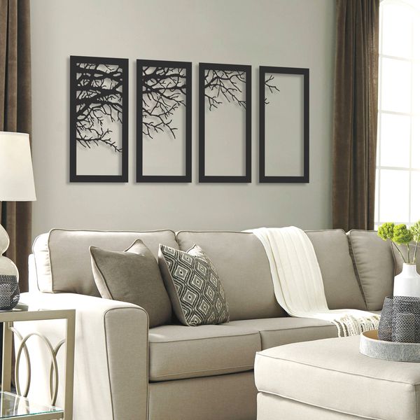 استیکر دیواری طرح شاخه مجموعه 4 عددی